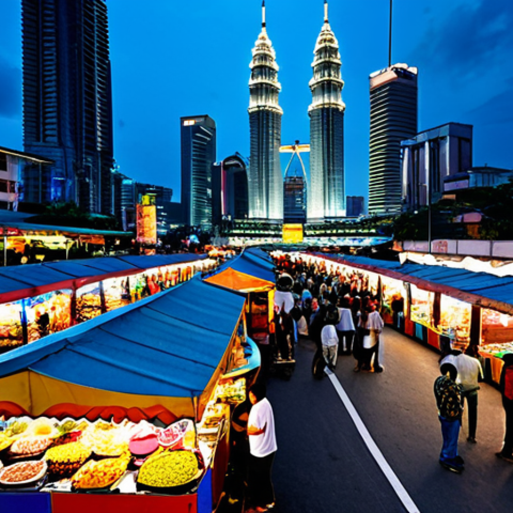 고객 데이터 분석을 위한 검증된 프레임워크 - "A vibrant scene at a pasar malam (night market) in Kuala Lumpur, Malaysia. Focus on the colorful fo...