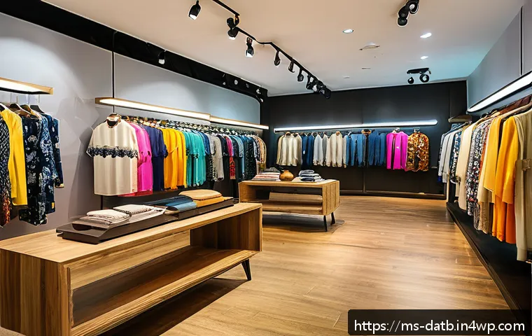 고객 데이터 분석의 성공 사례 - A modern Malaysian boutique clothing store interior in Kuala Lumpur, showcasing diverse customers se...